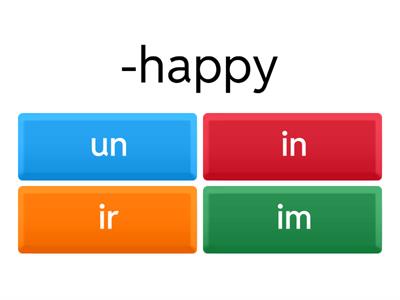   Adjective prefixes (negative)