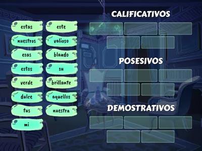 ADJETIVOS: CALIFICATIVOS - DEMOSTRATIVOS - POSESIVOS