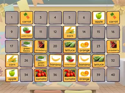 Fruits and Vegetables