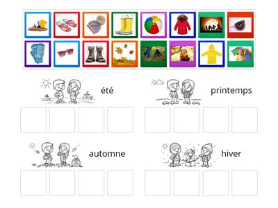  Les saisons :  association de vocabulaire1