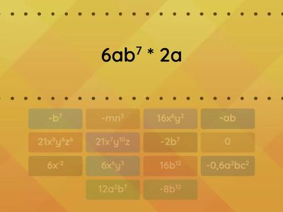 Действия с одночленом