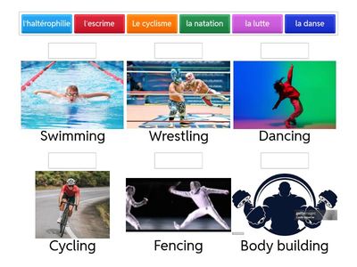 Word Match -  La dictée sur les sports. 