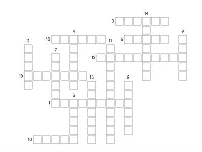 Get involved A2 Countries Crossword