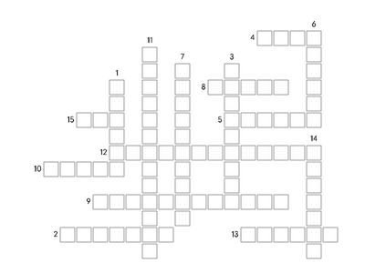 Go Getter 2 unit 6 Vocabulary crossword