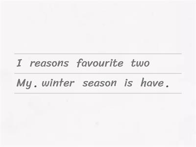 writing: What's your favourite season?