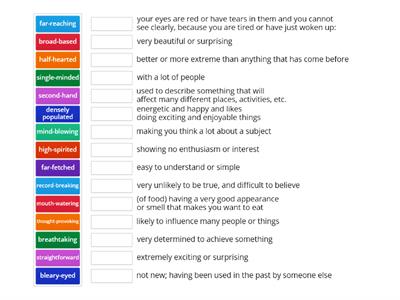 Solutions Upper 6E Compound adjectives