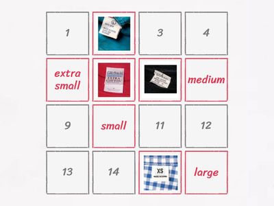 B - Sizes - Read, Speak, and Match