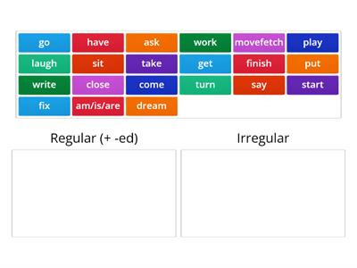 A2 - Past Simple verbs | Regular or irregular? 2