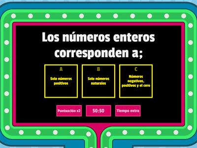 NUMEROS ENTEROS 