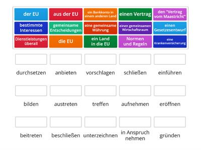 Die Europäische Union - Wortschatz