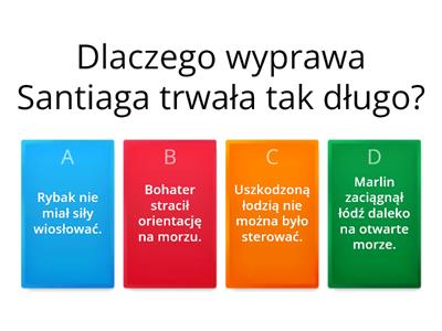 "Stary człowiek i morze" - test