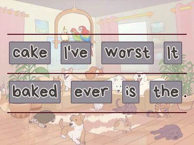 1MH / 3.2 / Grammar: Comparison: order the sentences