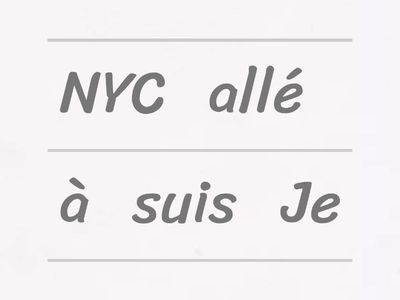 Unjumble ·  the PASSE' COMPOSE'