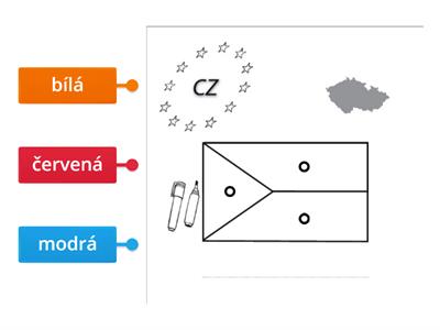 Česká vlajka (doplň barvy)