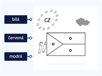 Česká vlajka (doplň barvy)