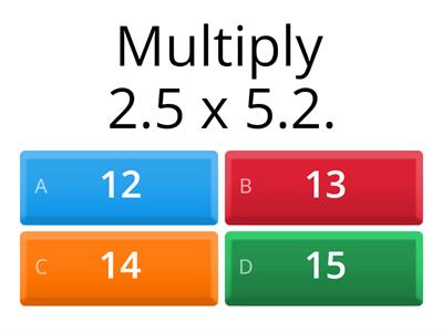 Math 6 Multiplying Decimals