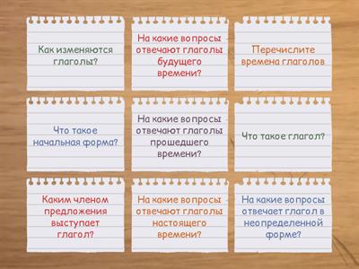 Глаголы 4 класс