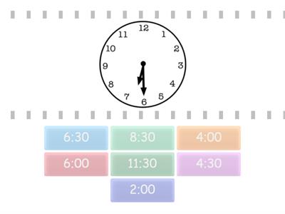 Telling Time to the Half Hour