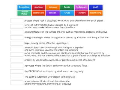 Changes to Earth's Surface