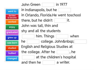 John Green's biography.