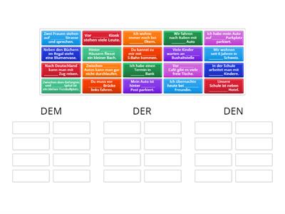 Lokale Präposition auf die Frage WO  + Dativ 