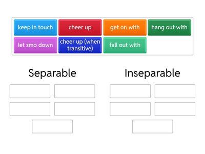GI B1+ U2 Vocab p.29 Phrasal verbs separable / inseparable