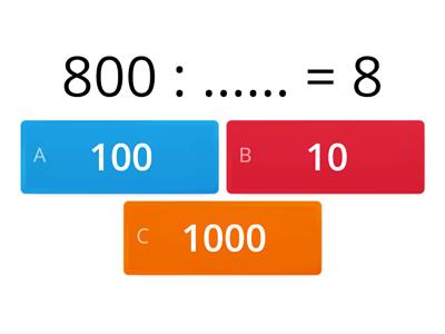 Dividir entre 10, 100, 1000. Troba el dividend i el divisor