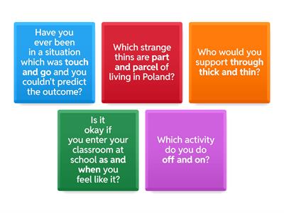 Expert Advanced Speaking - word pairs