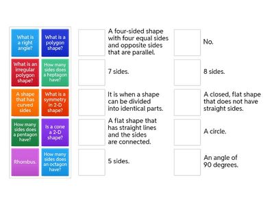 Properties of 2-D shapes