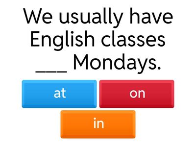 Prepositions of Time ЦТ