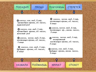 Морфологический разбор глагола