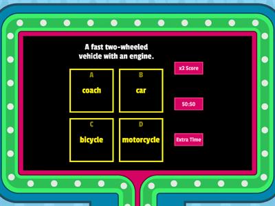 Transportation (Gameshow Quiz)