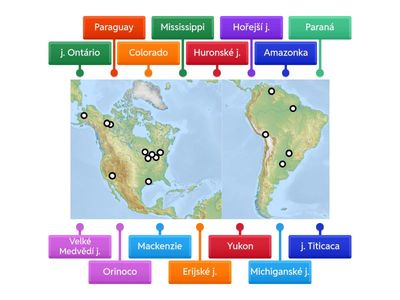 AMERIKA - řeky, jezera