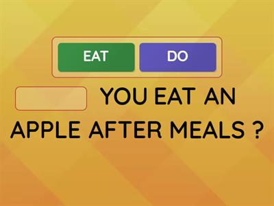 PRESENT SIMPLE - INTERROGATIVE - DO/DOES + SOGG. + VERB .........?