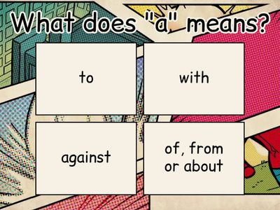 Prepositions Recap Year 10 Unit 5 Spanish