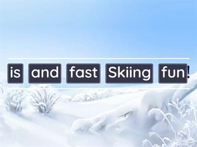 Skiing Sentence Challenge