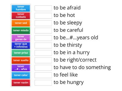 Expressions with TENER