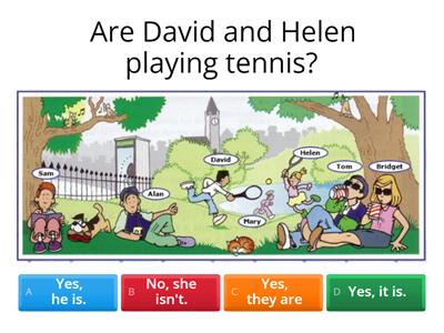 Present continuous: questions & short answers