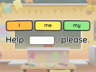 Object pronouns, personal, possessive adjectives