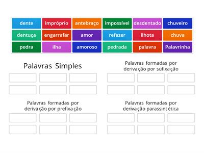  Formação de palavras - Derivação afixal