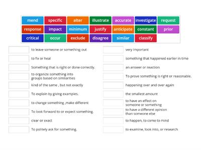 Academic Vocabulary 