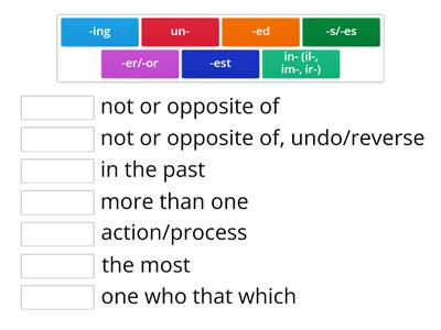 Morphemes Matching 