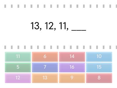 Counting Backwards from 20