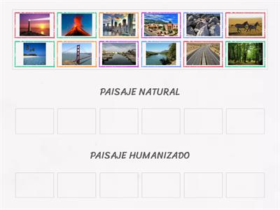  PAISAJE NATURAL O PAISAJE  HUMANIZADO