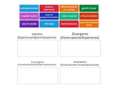 Stili di Apprendimento / Metodologie