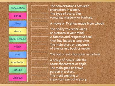 Reading Books Vocabulary