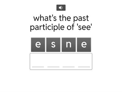 Past Participle-Anagram-R