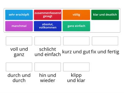 Vielfalt B2.1 L8 Idiomatische Wendungen mit Adverbien