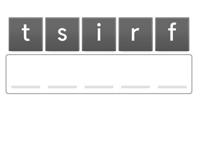 ordinal numbers anagram