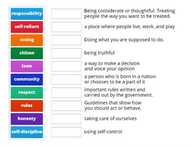 Citizenship Vocabulary